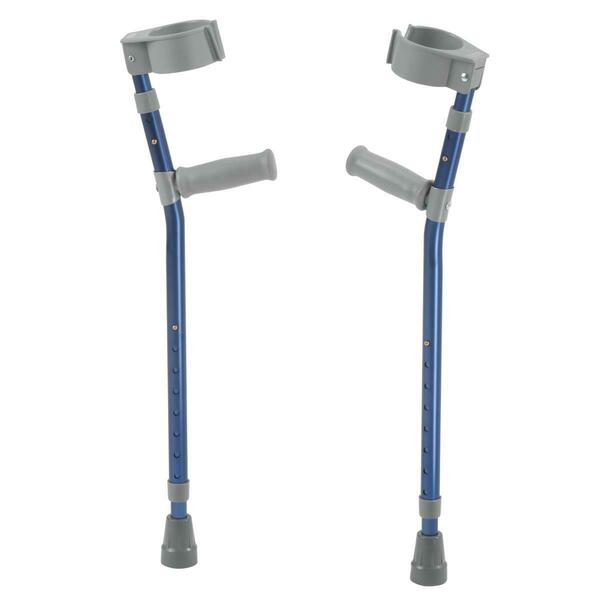 Inspired By Drive Pediatric Forearm Crutches, Knight Blue Pair - Large fc300-2gb